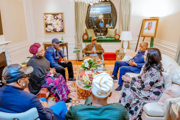 Mataimakin shugaban kasa Kashim Shettima tare da tawagarsa bayan sauka a New York domin taron UNGA na 81.