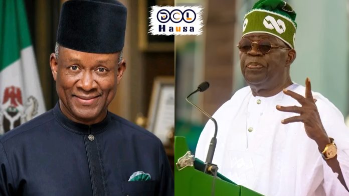 Bola Ahmed Tinubu, Shugaban Nijeriya da Minista a ma'aikatar masana'antu Sanata Owan Enoh